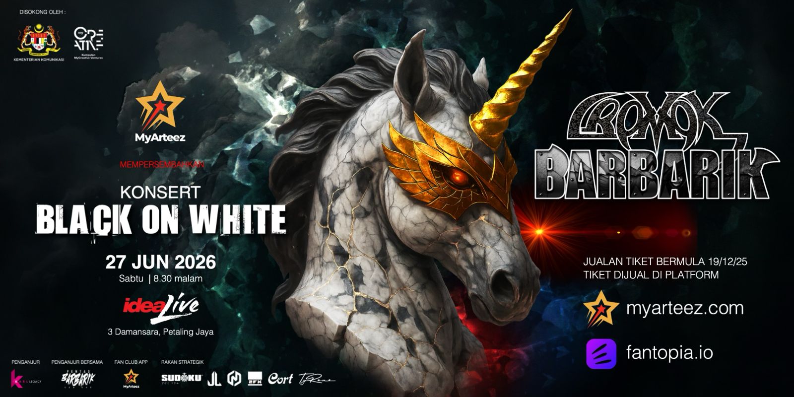 [Malaysia] KONSERT BLACK ON WHITE – CROMOK & BARBARIK